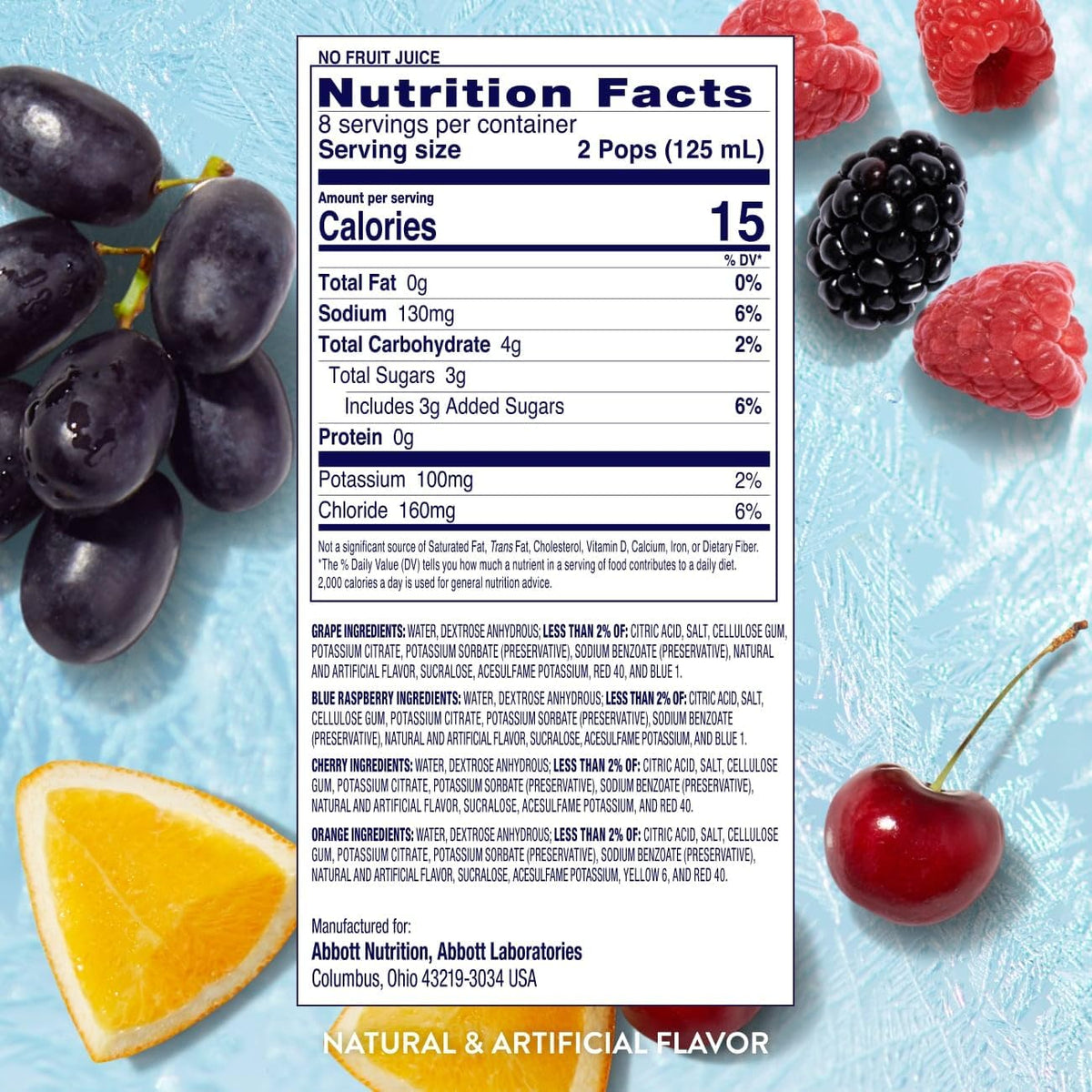 Pedialyte® Freezer Pop Electrolyte Solution 