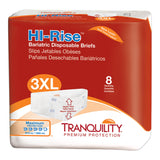 Tranquility HI-Rise Bariatric Briefs 3XL Bag of 8 