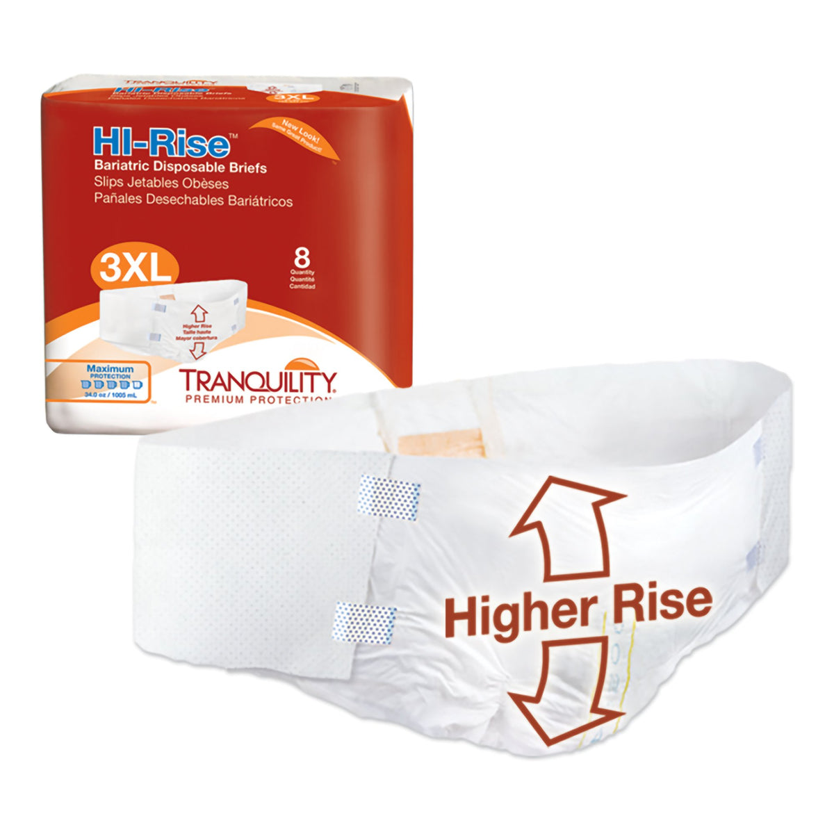 Tranquility HI-Rise Bariatric Briefs 