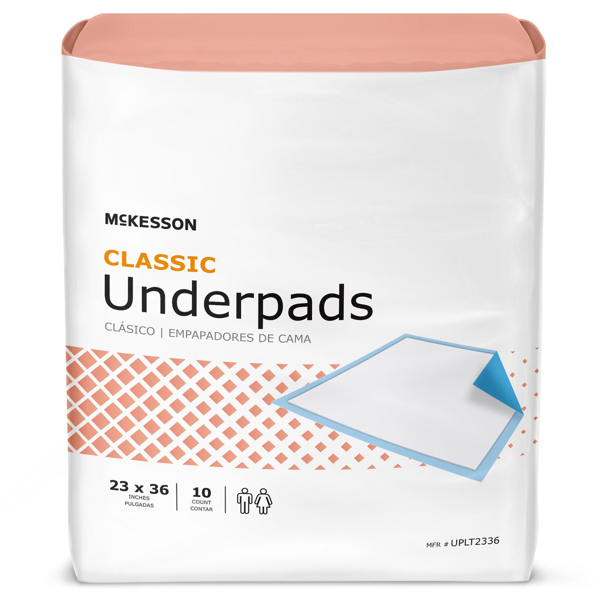 McKesson Classic Plus Underpads 23 x 36 Inch Bag of 10 