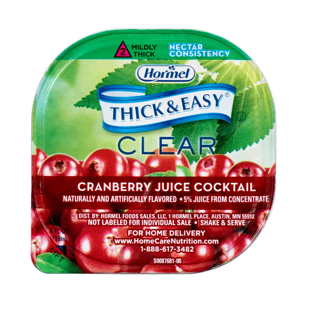 Thick & Easy® Nectar Consistency Cranberry Juice Cocktail Thickened Beverage 