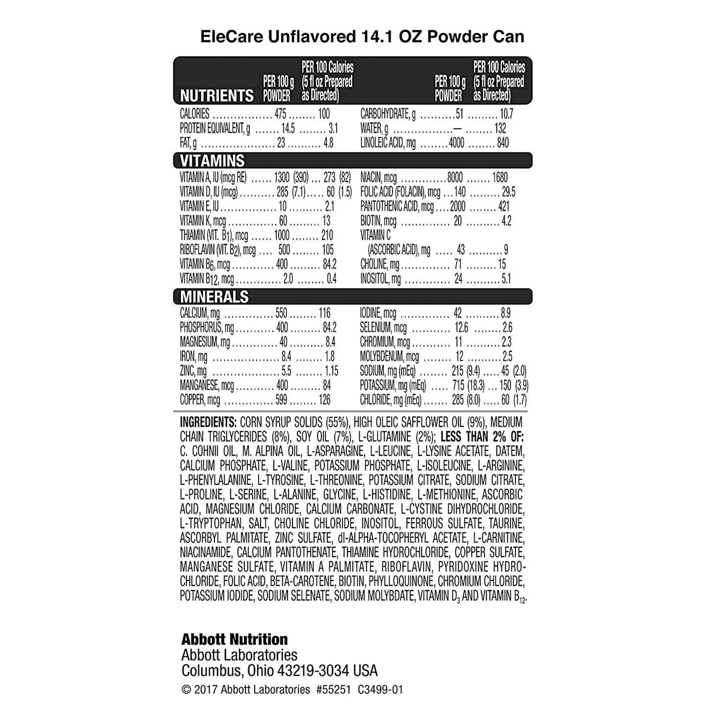 EleCare® with Iron Powder Infant Formula