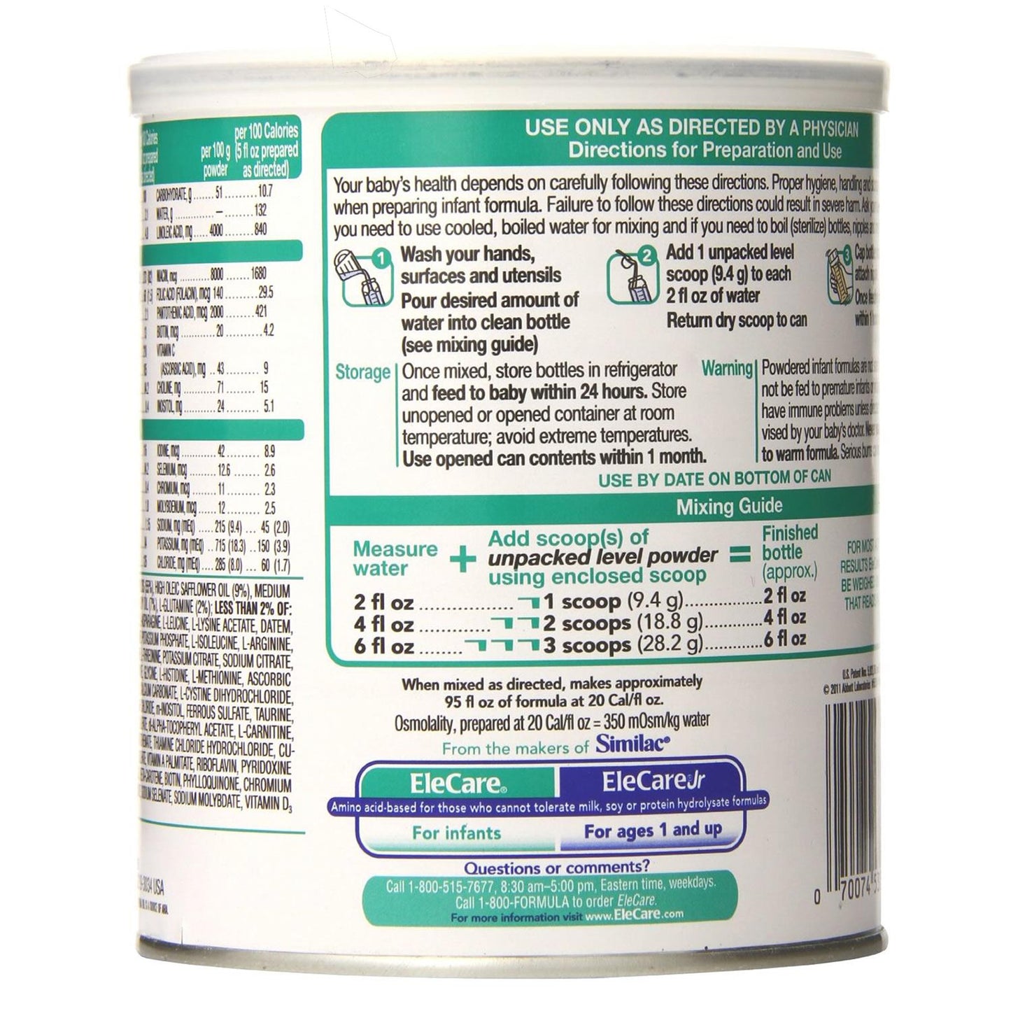 EleCare® with Iron Powder Infant Formula