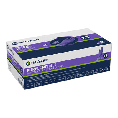 Halyard™ Purple Nitrile® Dental NonSterile Standard Cuff Length Textured Fingertips