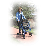 Drive Medical Duet Rollator Transport Chair with 8" Casters
