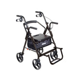 Drive Medical Duet Rollator Transport Chair with 8" Casters