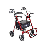 Drive Medical Duet Rollator Transport Chair with 8" Casters