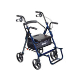 Drive Medical Duet Rollator Transport Chair with 8" Casters