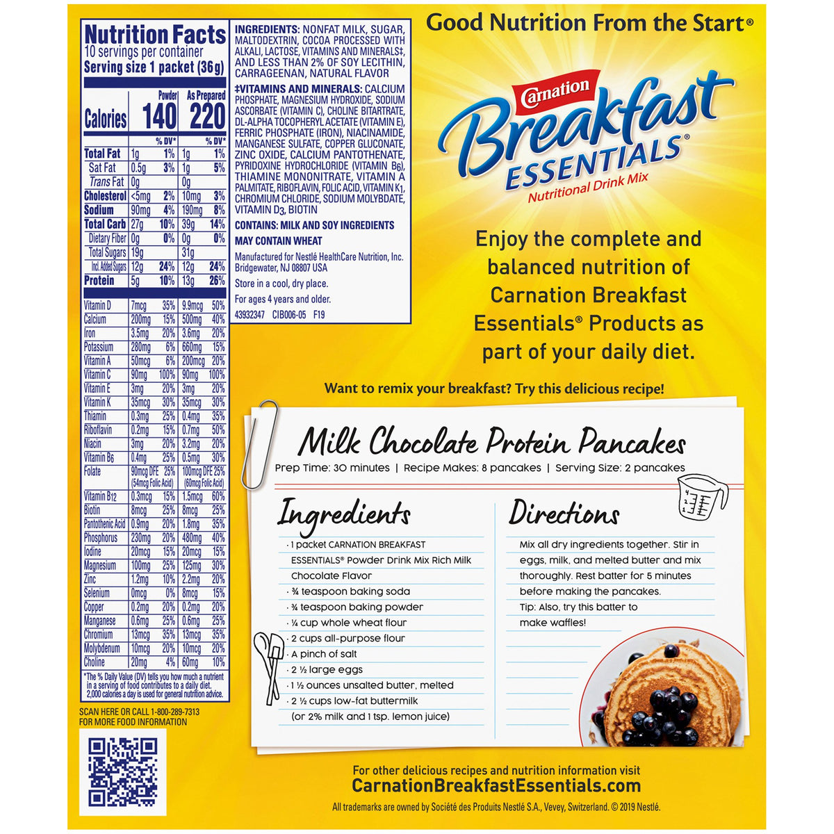 Carnation Breakfast Essentials® Nutritional Drink 