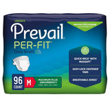 Prevail Per-Fit Daily Unisex Briefs Medium Case of 96 