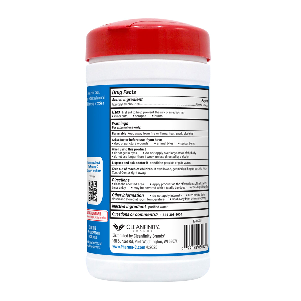 Pharma-C-Wipes® Isopropyl Alcohol Antiseptic 