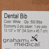 Graham Medical White Dental Bib 