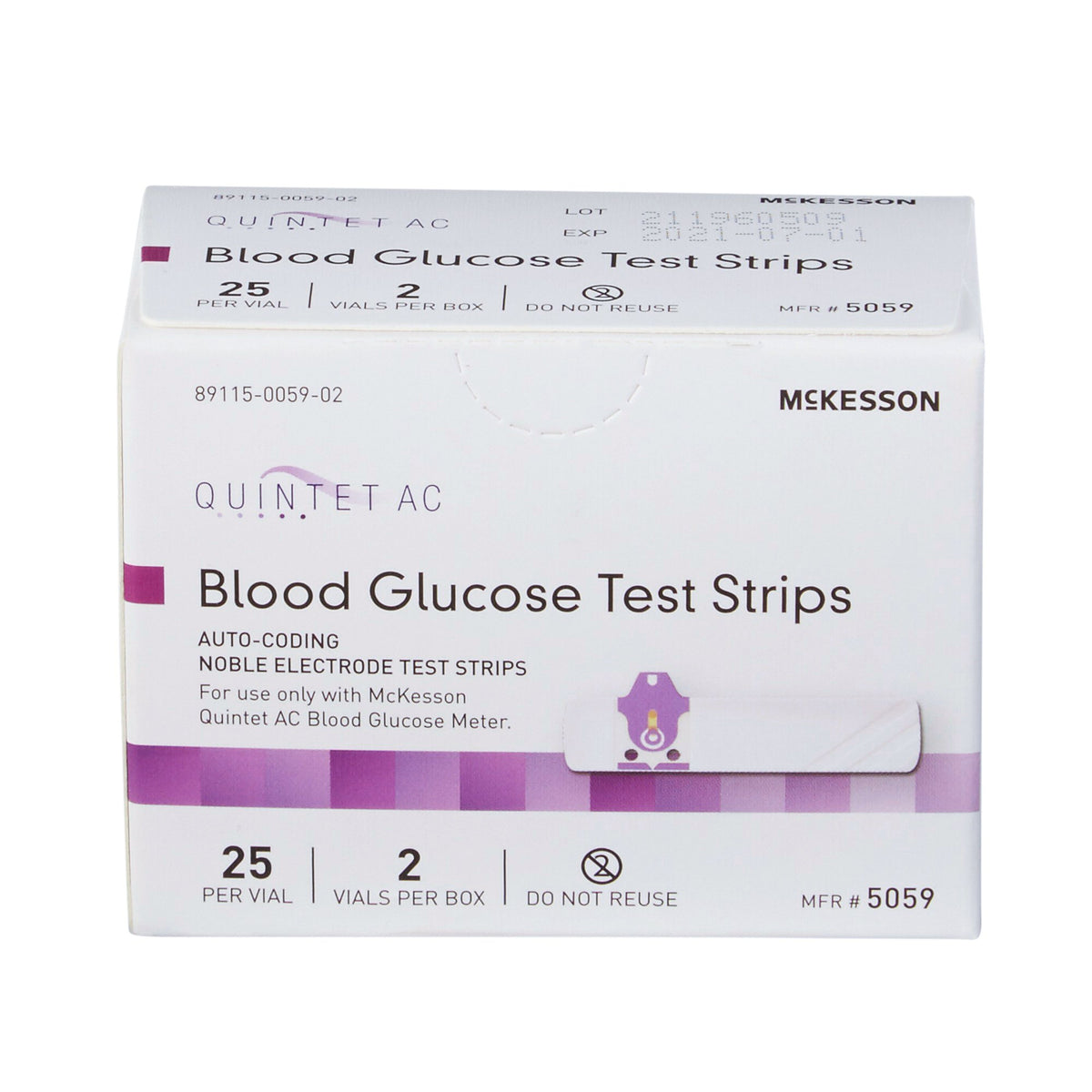 Quintet AC Blood Glucose Test Strips 