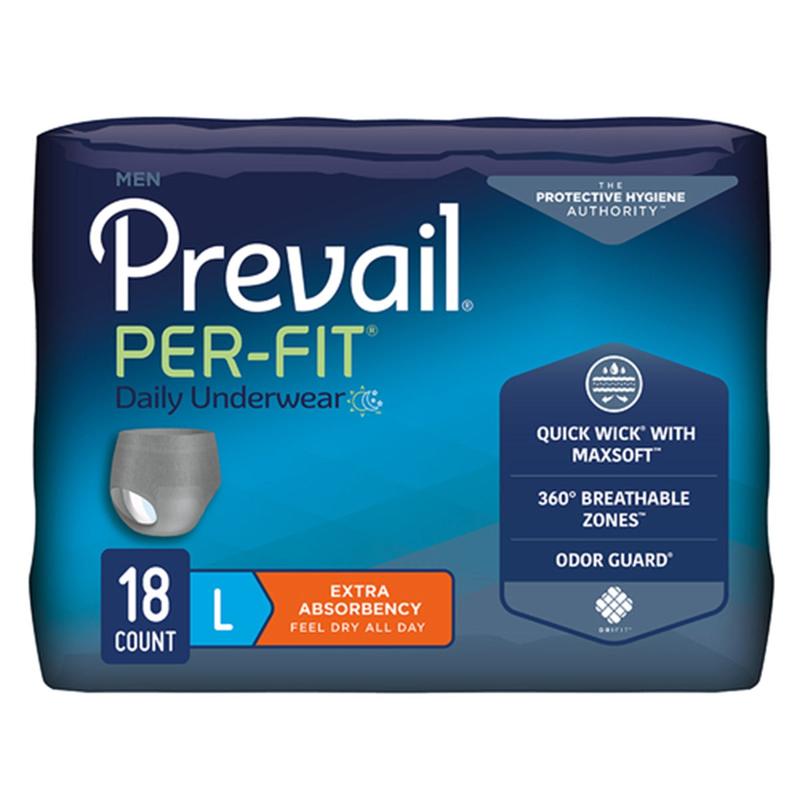Prevail® Per-Fit® Daily Underwear For Men Large Bag of 18 