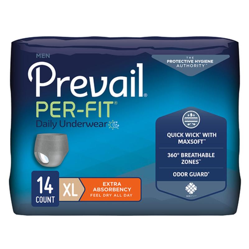 Prevail® Per-Fit® Daily Underwear For Men XL Bag of 14 