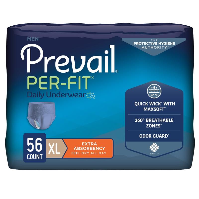 Prevail® Per-Fit® Daily Underwear For Men XL Case of 56 