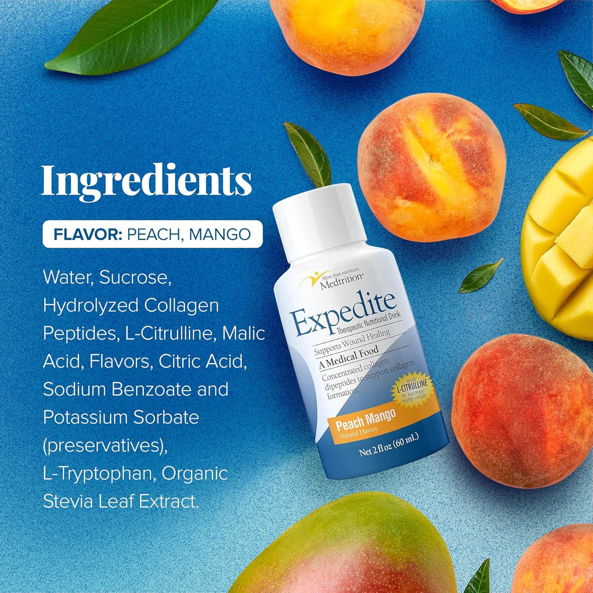 Expedite™ Mango-Peach Concentrated Collagen Dipeptides Medical Food 