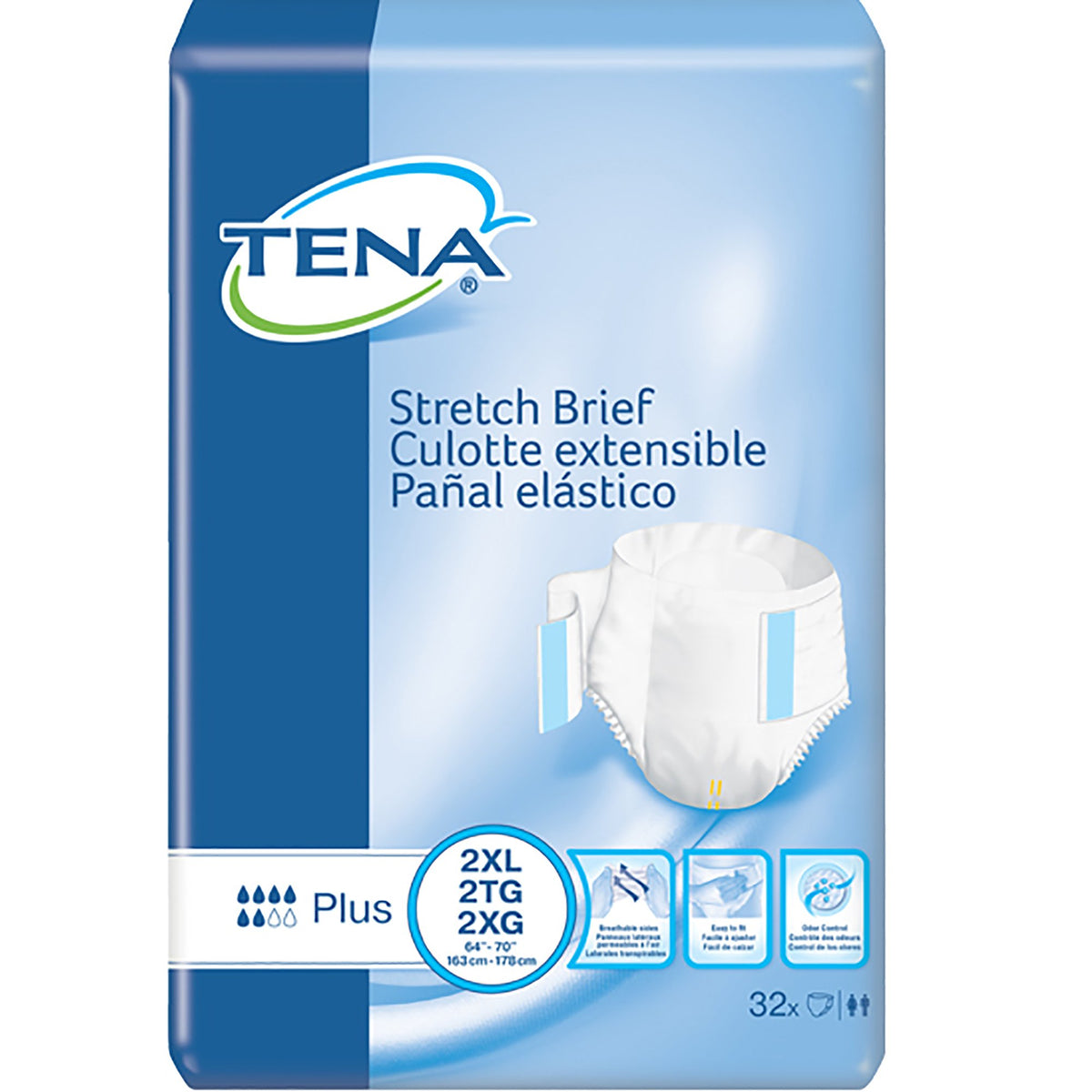 TENA® Stretch Plus Briefs Medium Pack of 36 
