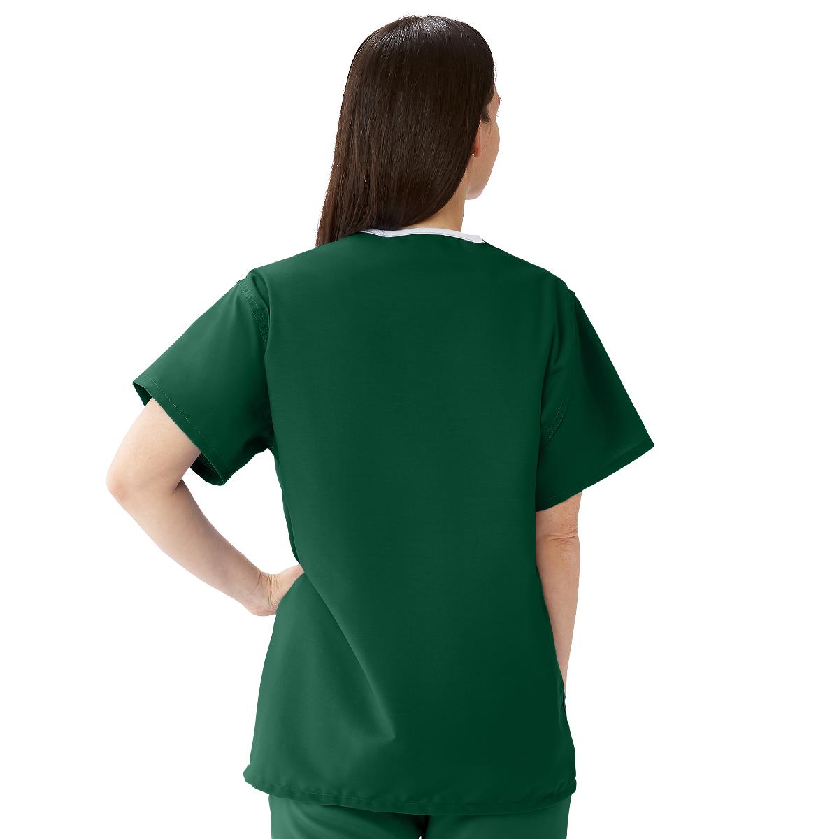 Medline ComfortEase Unisex Reversible Scrub Tops with 2 Pockets 