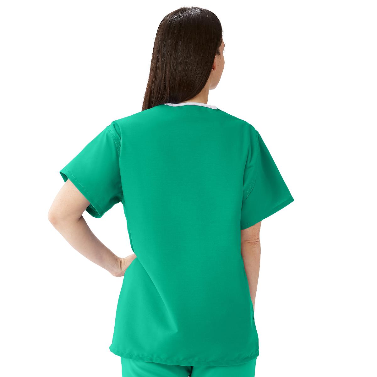 Medline ComfortEase Unisex Reversible Scrub Tops with 2 Pockets 