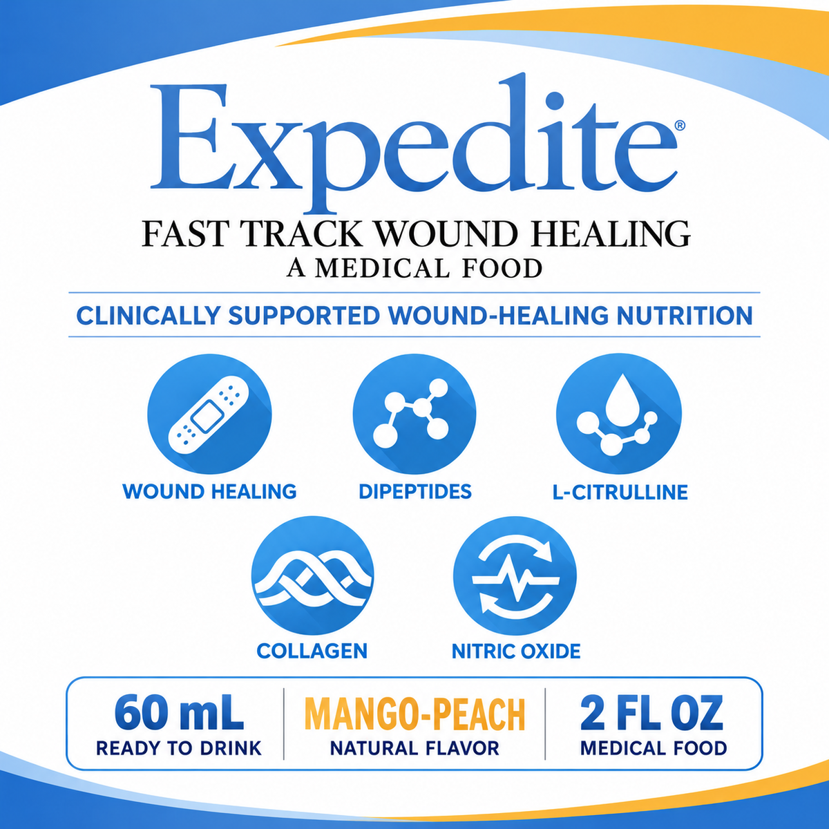 Expedite™ Mango-Peach Concentrated Collagen Dipeptides Medical Food