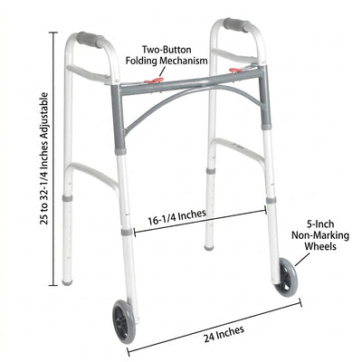 McKesson Junior Aluminum Folding Walker