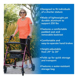 ProBasics Deluxe Aluminum Rollator, 8-Inch Wheels