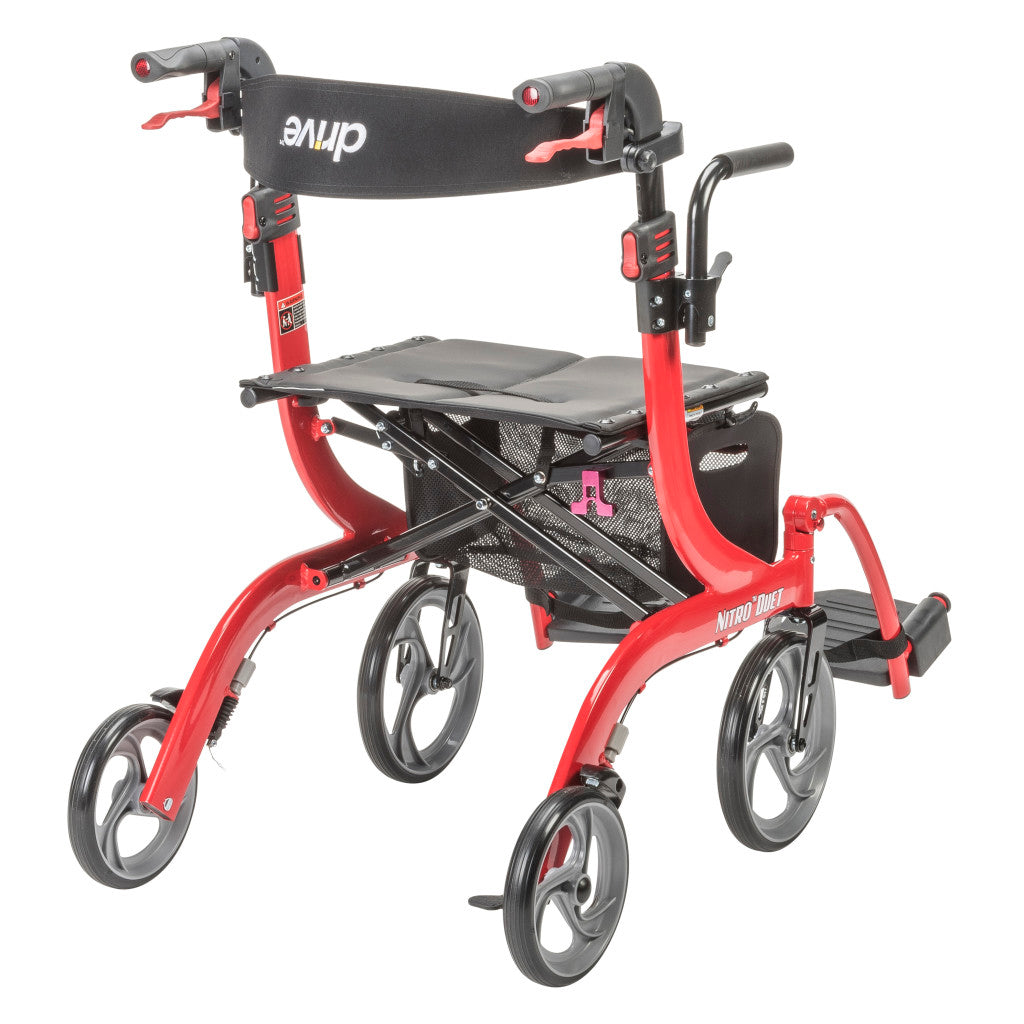 Drive Medical Nitro® Duet Rollator and Transport Chair