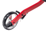 Close-up of a Nitro rollator wheel and frame joint