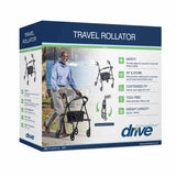 Drive Medical Travel Rollator, Black