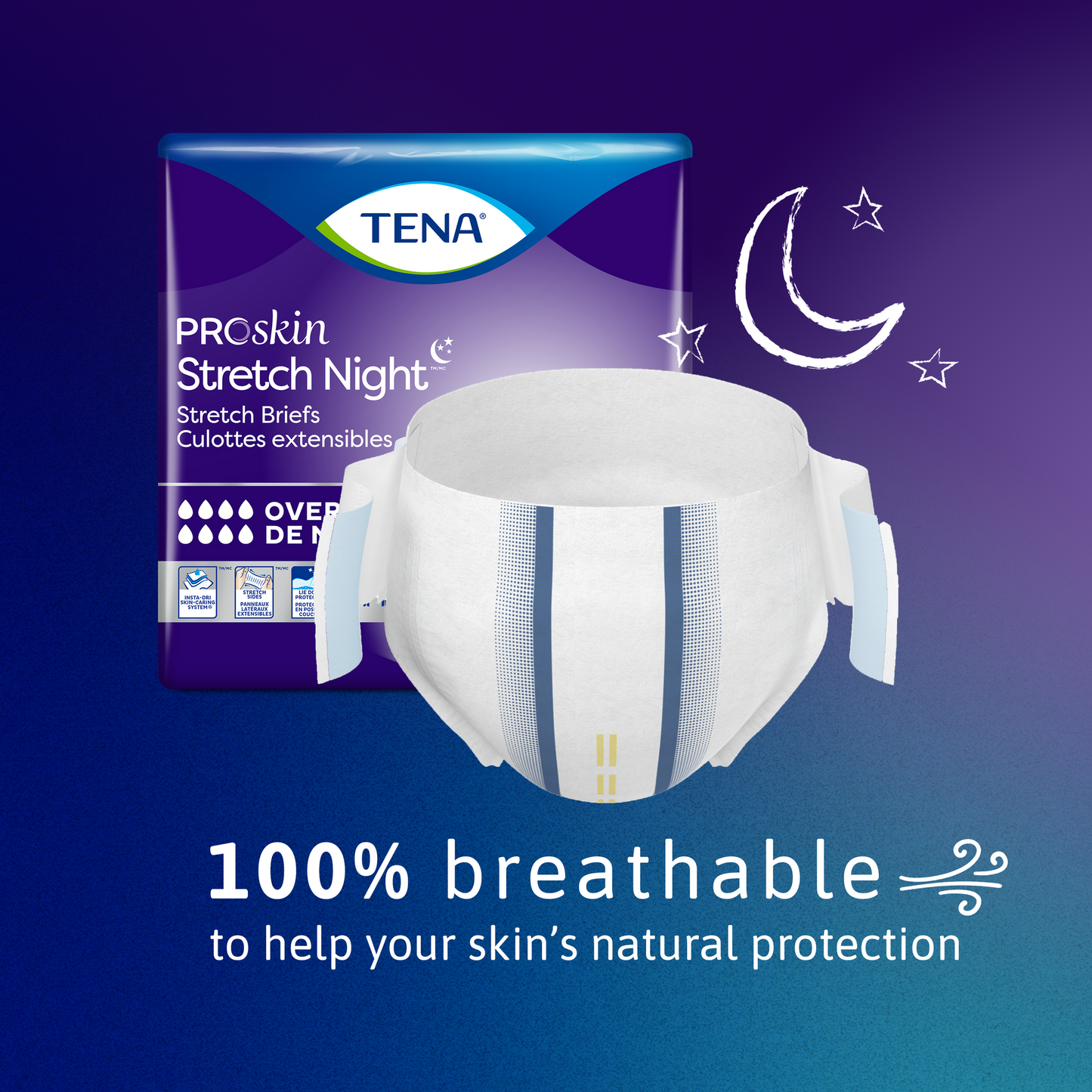 TENA® ProSkin Overnight Stretch Briefs