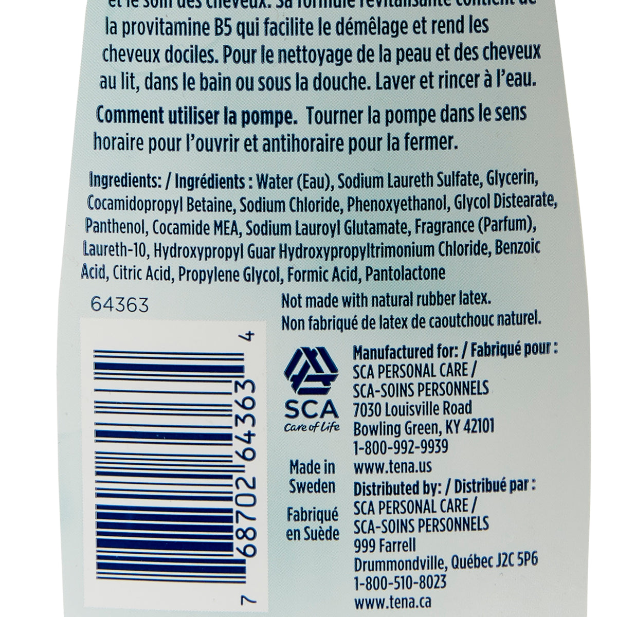 TENA® Scented Shampoo and Body Wash 