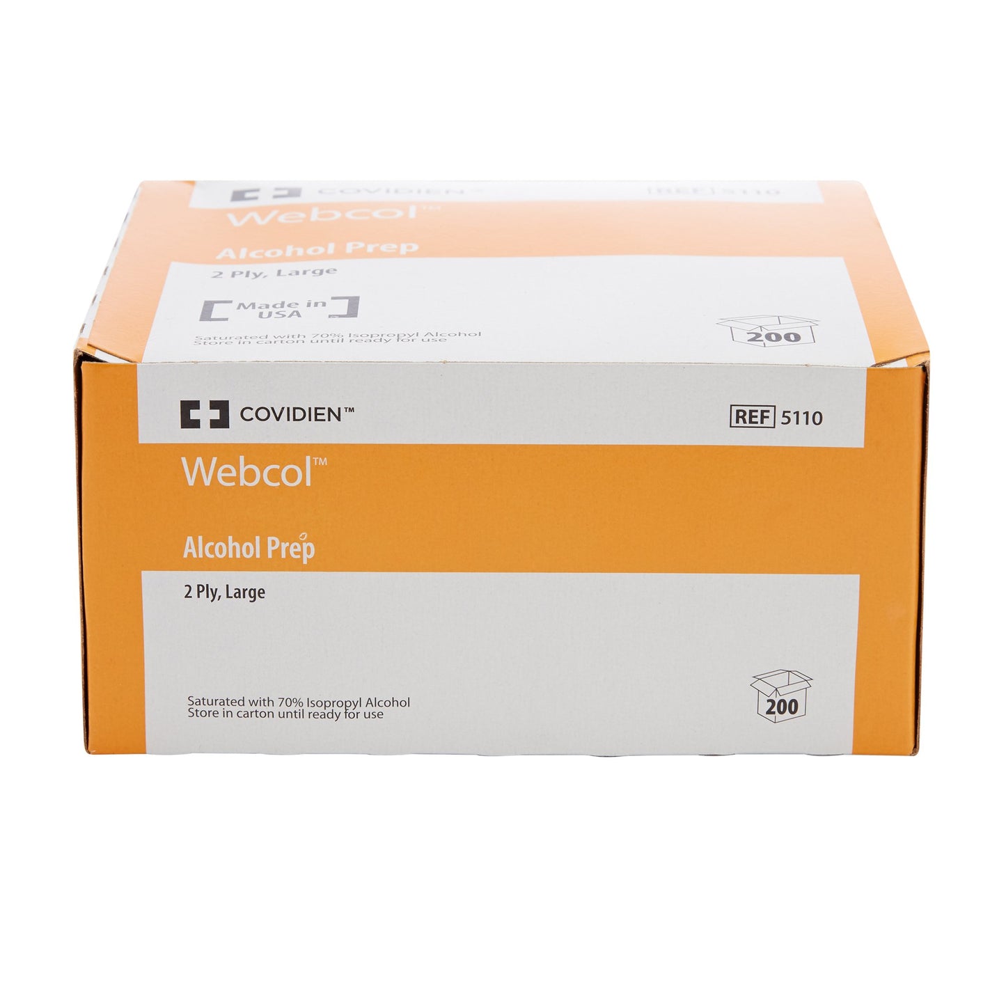 Alcohol Prep Pad Webcol™ - Isopropyl Alcohol M Box of 200 