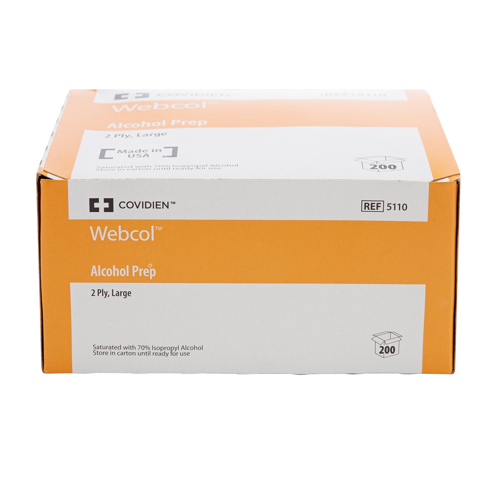 Alcohol Prep Pad Webcol™ - Isopropyl Alcohol M Box of 200 