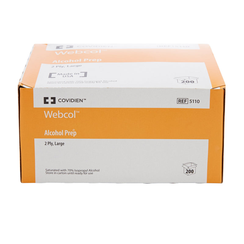 Alcohol Prep Pad Webcol™ - Isopropyl Alcohol M Box of 200 