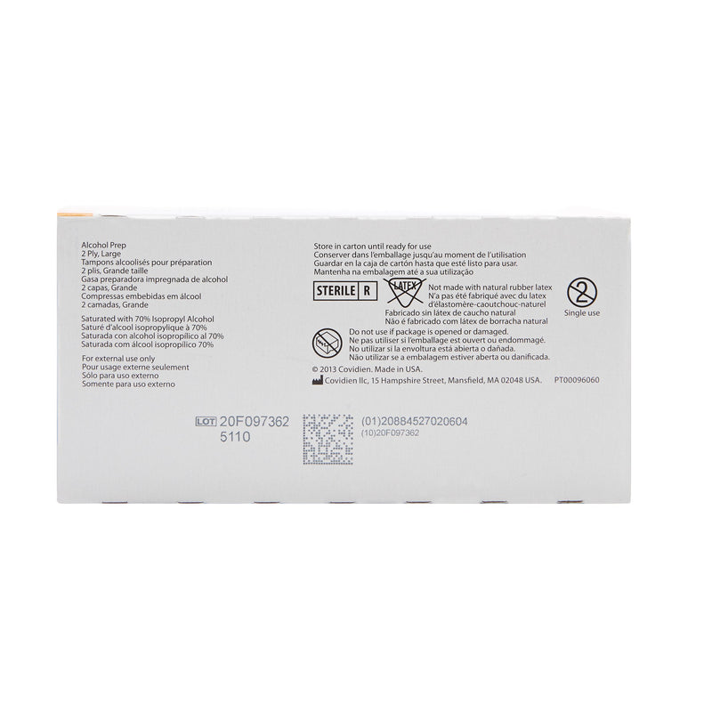 Alcohol Prep Pad Webcol™ - Isopropyl Alcohol M Box of 200 