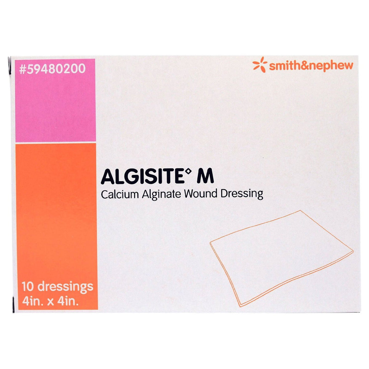 AlgiSite M Alginate Dressing 2" x 2" 1 Each 