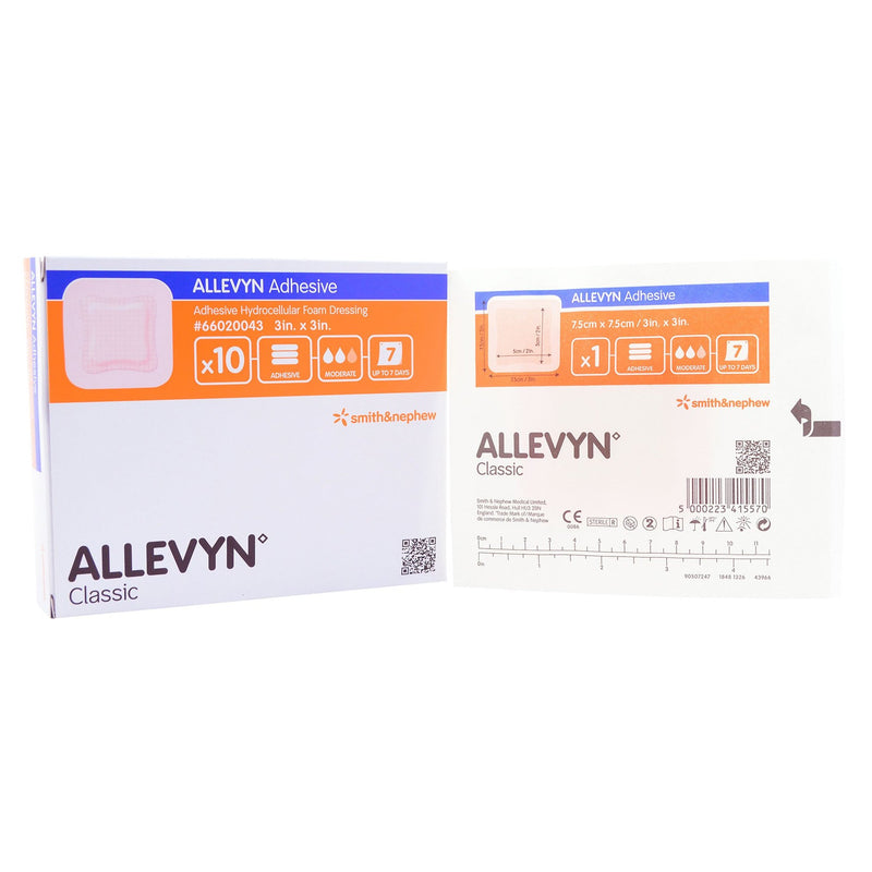 Allevyn Adhesive with Border Foam Dressing, 3 x 3 Inch Allevyn Adhesive with Border Foam Dressing, 3 x 3 Inch
