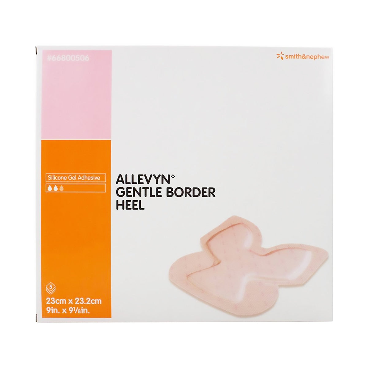 Allevyn Gentle Border Heel Silicone Dressings Gel Adhesive with Border Silicone Dressings Foam Dressing 1 Each 