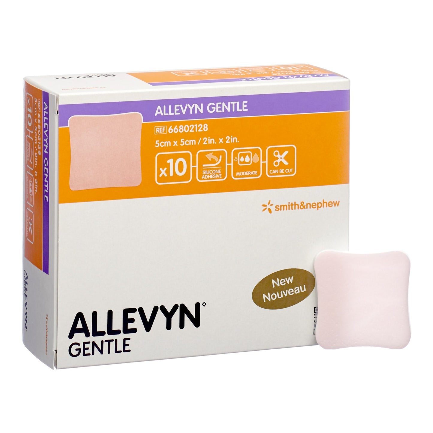 Allevyn Gentle Border Silicone Dressings Foam Dressing 2" x 2" 1 Each 