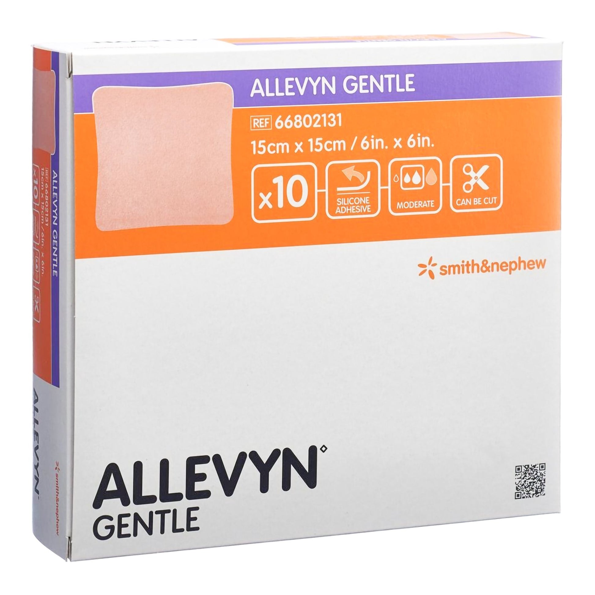 Allevyn Gentle Border Silicone Dressings Foam Dressing 2" x 2" 1 Each 