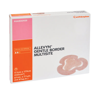 Allevyn Gentle Border Silicone Dressings Gel Adhesive with Border Silicone Dressings Foam Dressing 4" x 4" 1 Each 