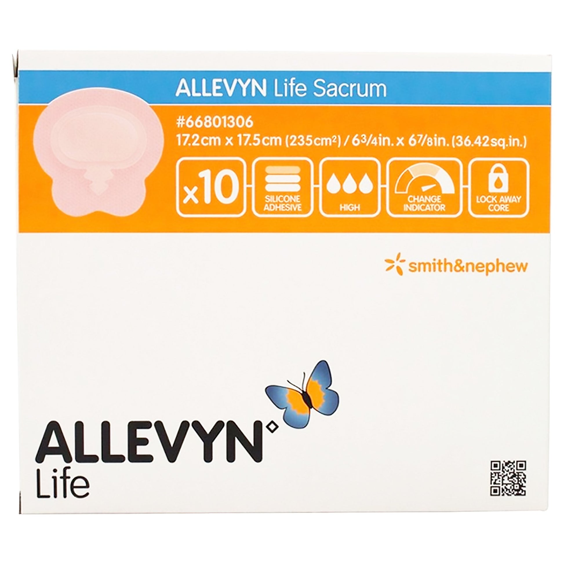 Allevyn Life Silicone Dressings Adhesive with Border Silicone Dressings Foam Dressing 4" x 4" 1 Each 