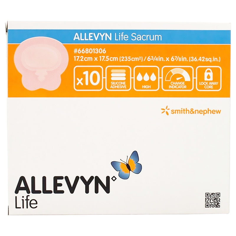 Allevyn Life Silicone Dressings Adhesive with Border Silicone Dressings Foam Dressing 4" x 4" 1 Each 