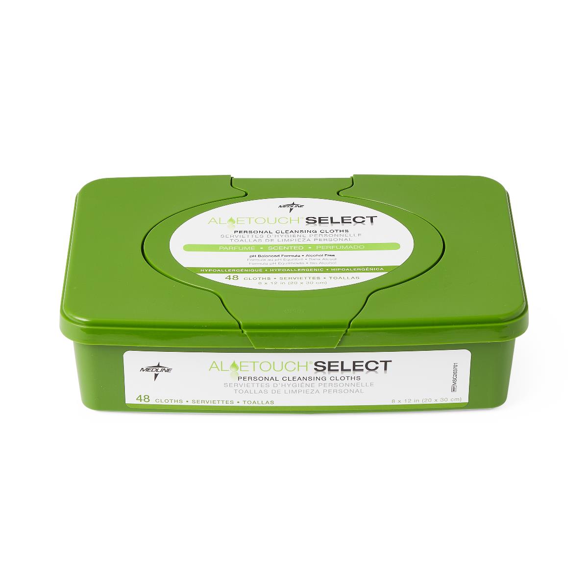 AloeTouch SELECT Premium Spunlace Personal Cleansing Wipes 8" x 12" Pack of 24 