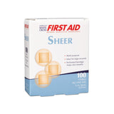American® White Cross First Aid Adhesive Spot Bandage Tan ⅞" Box of 100