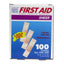 American® White Cross First Aid Adhesive Strip Bandage Clear ¾" x 3" Box of 100
