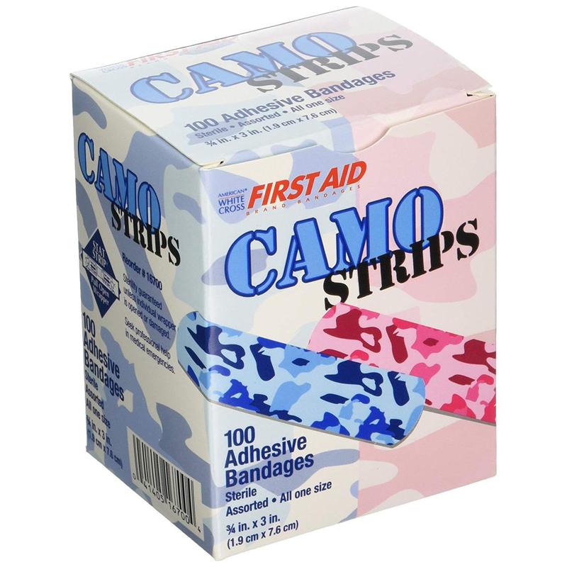 American® White Cross Stat Strip® Kid Design Antman / Hulk / Black Widow ¾" x 3" Box of 100