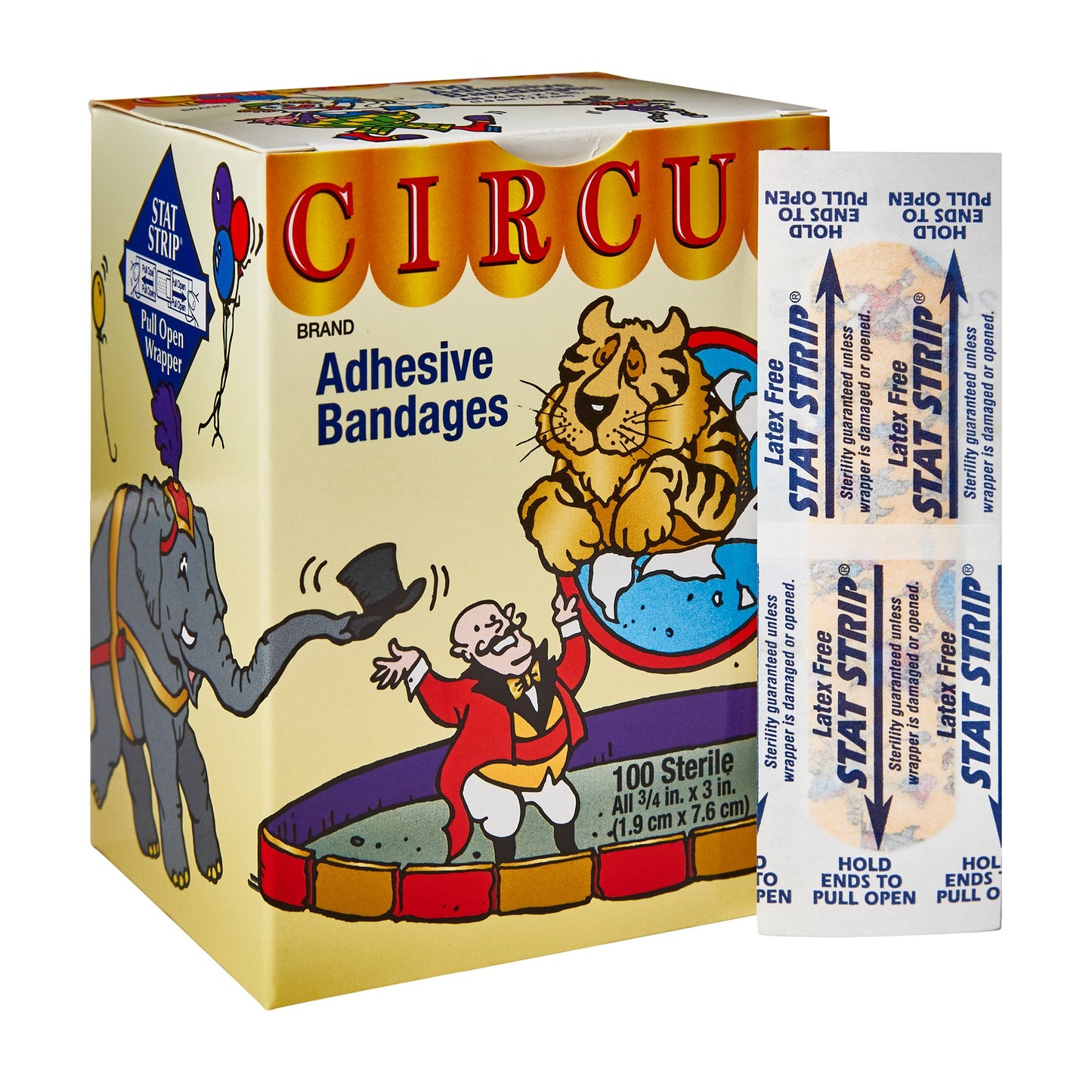 American® White Cross Stat Strip® Kid Design Antman / Hulk / Black Widow ¾" x 3" Box of 100