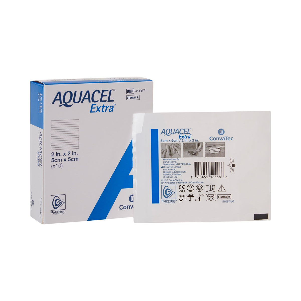 Aquacel® Extra™ Gelling Fiber Wound Dressing 2" x 2" 1 Each 